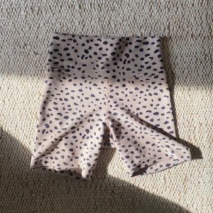 Beach Riot ribbed animal print biker shorts, size M